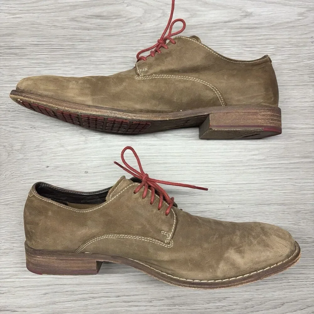 Cole Haan x NikeAir Leather Suede Oxford Dress Shoes Men’s 8.5M Brown Red Laces